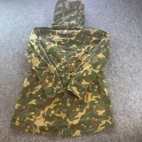 GAP Jacket Mens Extra Small Camouflage Flap Pockets Goth Steampunk Y2K Zip - Picture 6 of 7